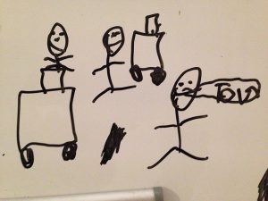 stick figures first writing